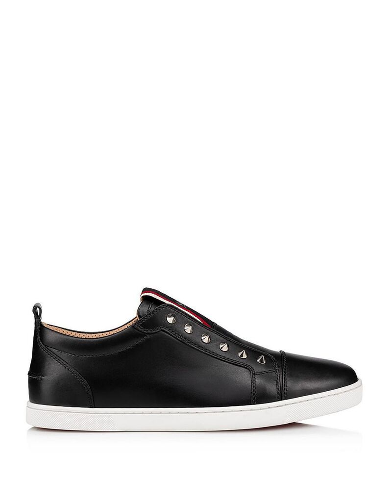 クリスチャン・ルブタン メンズ シューズ スニーカー Christian Louboutin Mens FAV Fique A Vontade Slip On Sneakers Black ブラック