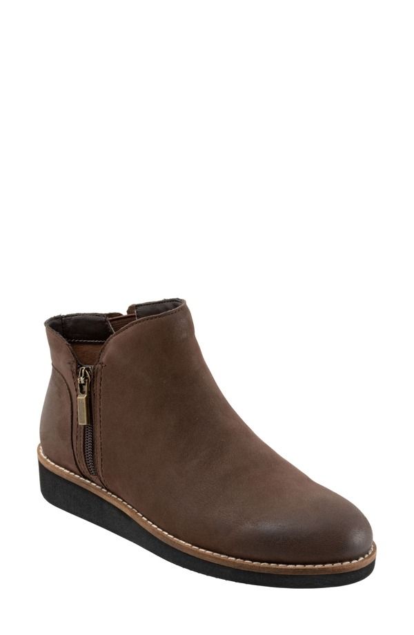 ソフトウォーク レディース シューズ ブーツ・レインブーツ SoftWalk Wesley Bootie Women DARK BROWNUBUCK ブラウン