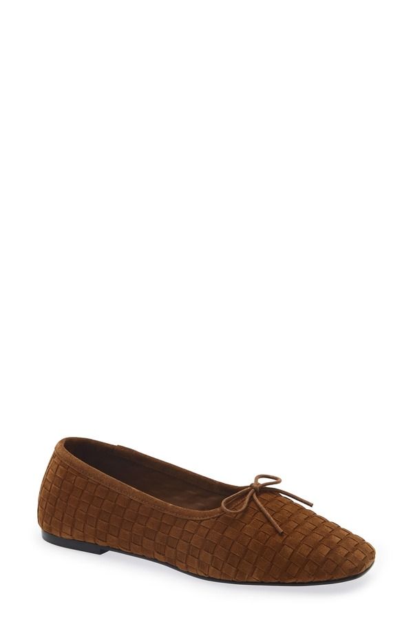 フレダサルバドール レディース シューズ パンプス Freda Salvador Jada Woven Square Toe Ballet Flat Women TOFFEE WOVEN SUEDE