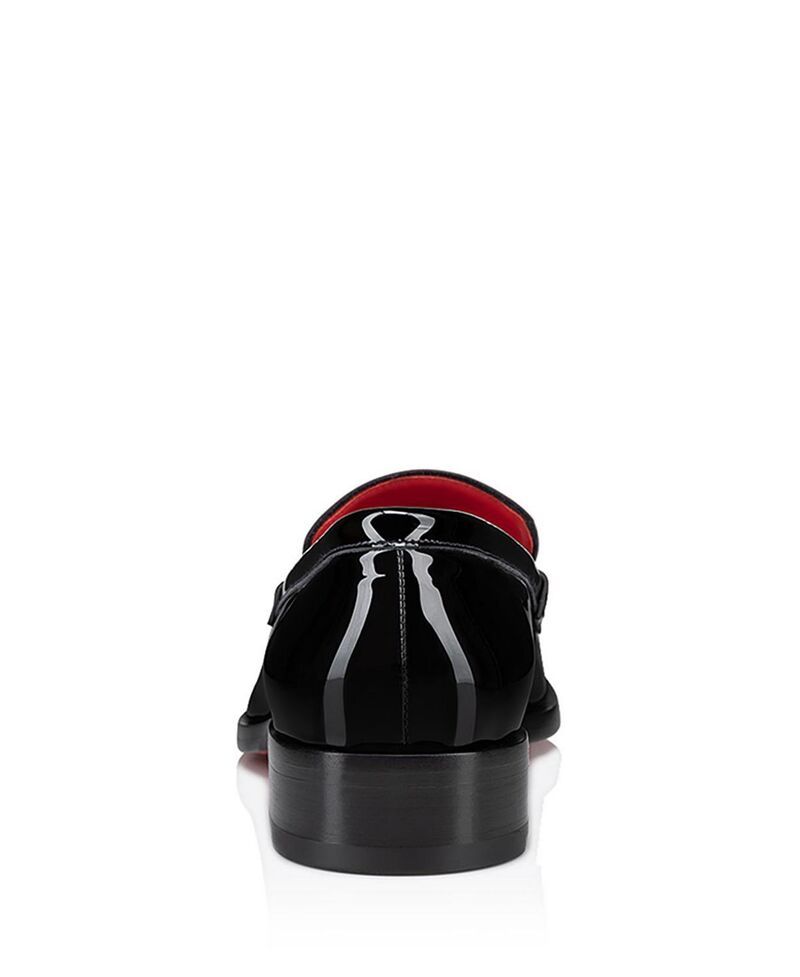 クリスチャン・ルブタン メンズ シューズ スリッポン・ローファー Christian Louboutin Mens Chambelimoc Night Strass Penny Loafers Bla