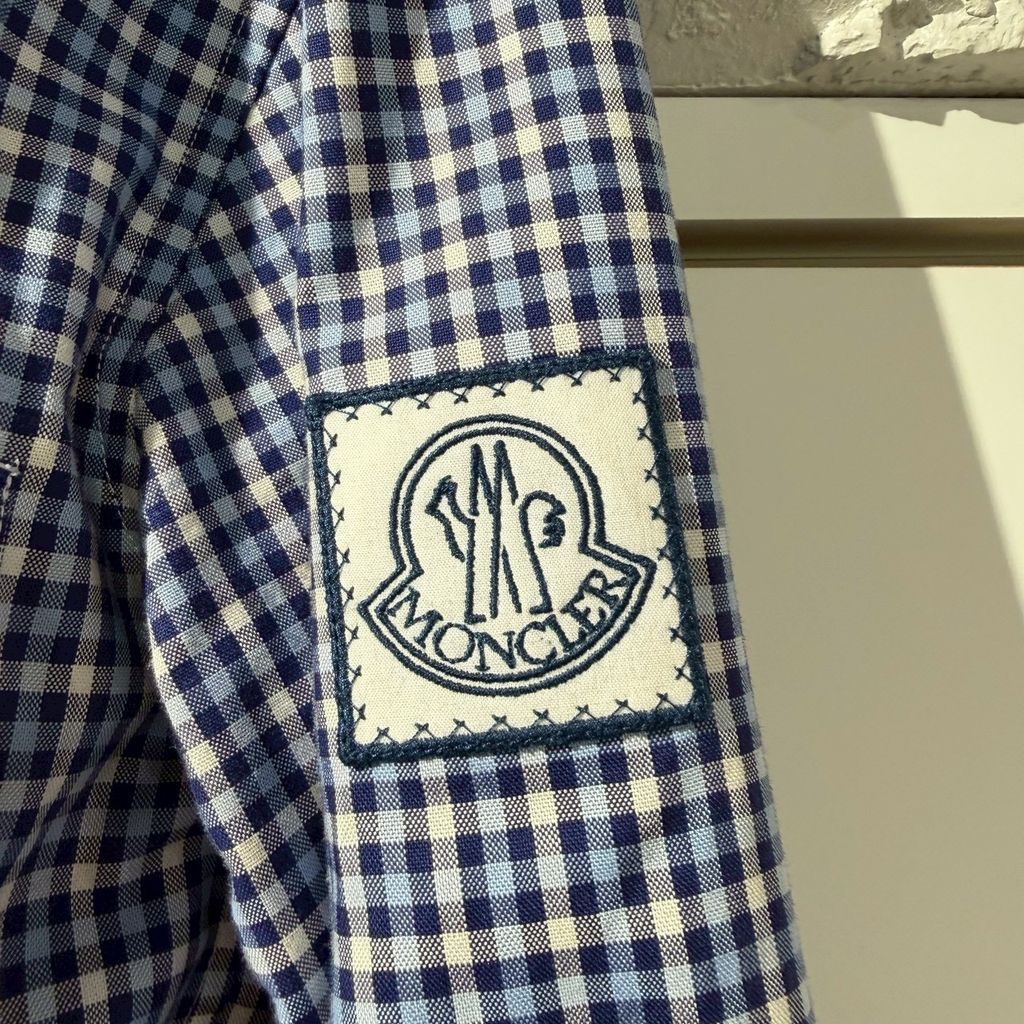 MONCLER GAMME BLUE モンクレールガムブルー Checkered Long-Sleeved