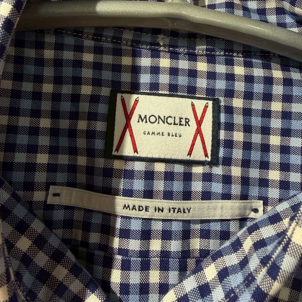 MONCLER GAMME BLUE モンクレールガムブルー Checkered Long-Sleeved