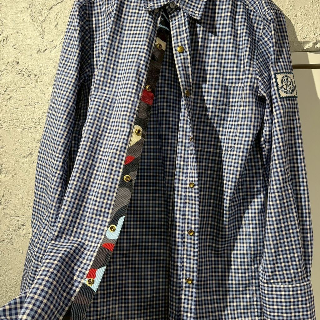 MONCLER GAMME BLUE モンクレールガムブルー Checkered Long-Sleeved