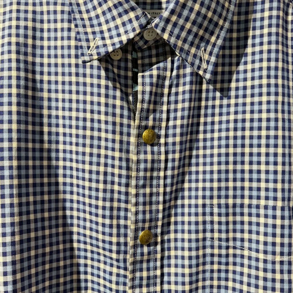 MONCLER GAMME BLUE モンクレールガムブルー Checkered Long-Sleeved