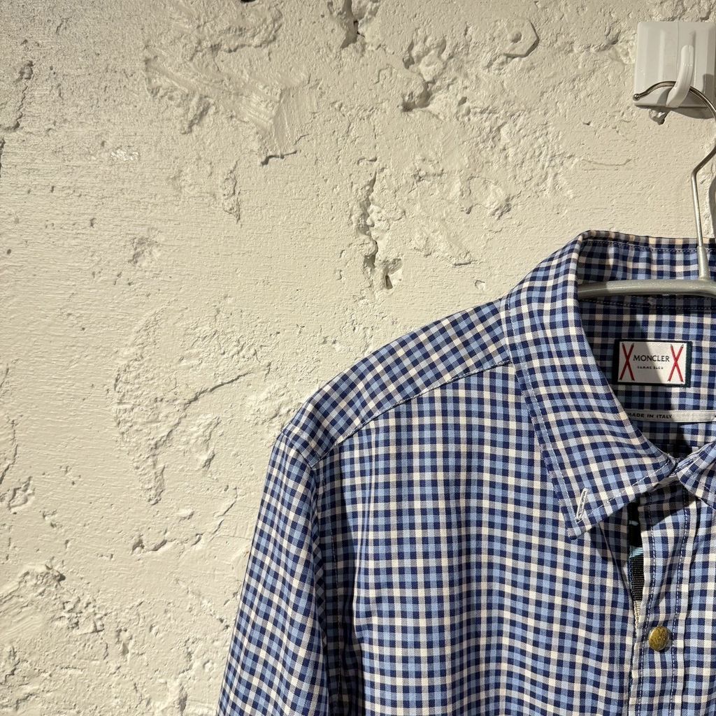 MONCLER GAMME BLUE モンクレールガムブルー Checkered Long-Sleeved