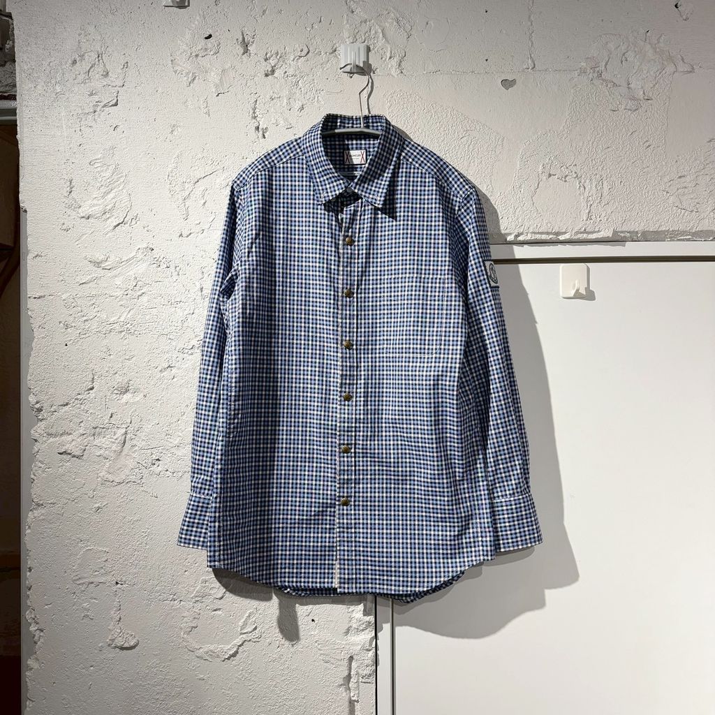 MONCLER GAMME BLUE モンクレールガムブルー Checkered Long-Sleeved