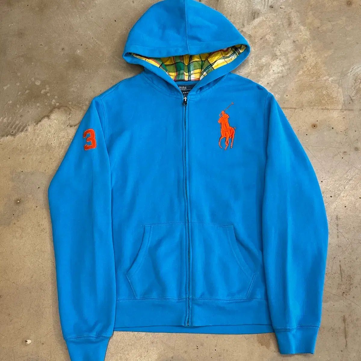ポロラルフローレン ビックポニー スカイブルー ジップアップ XL