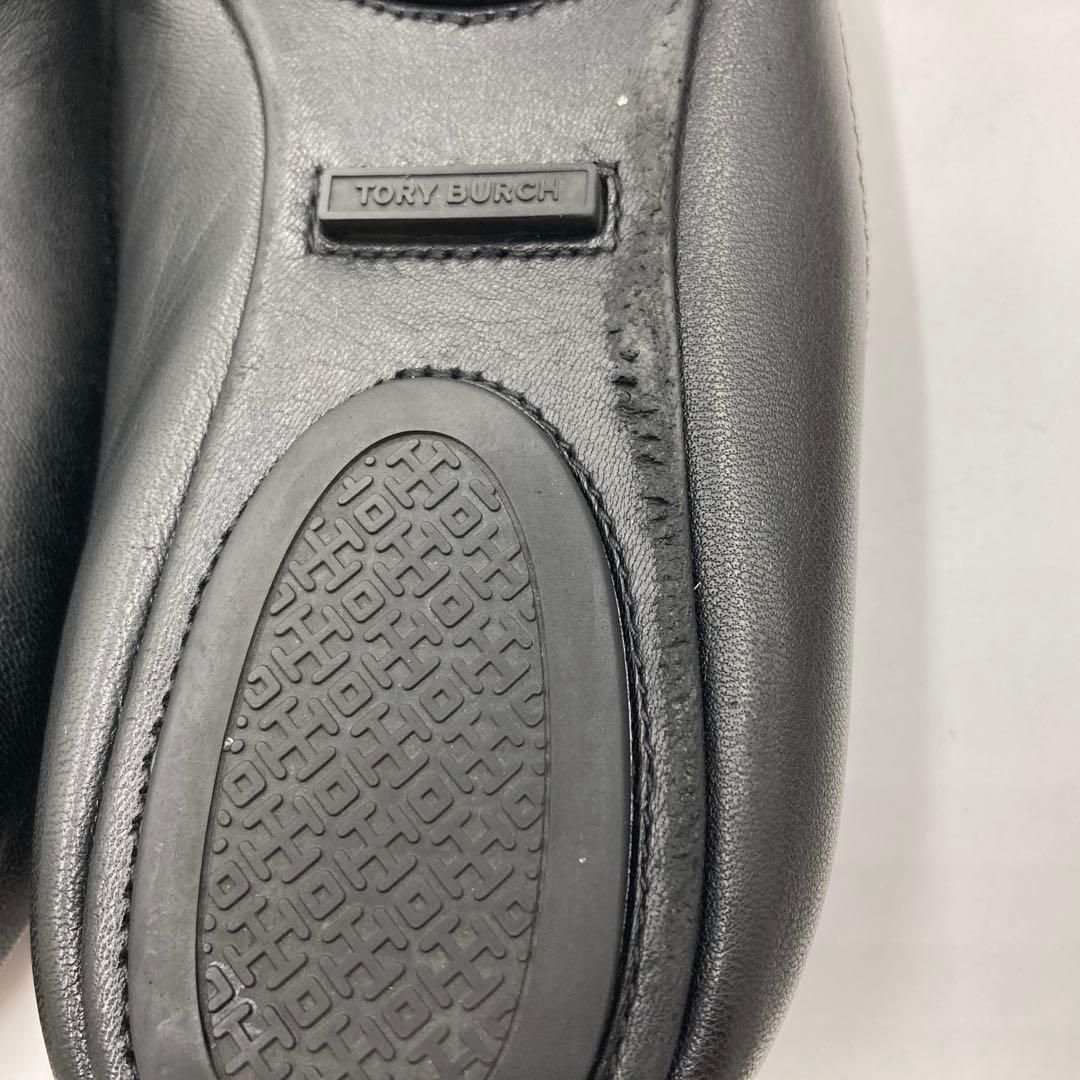 Tory Burchトリーバーチ フラットシューズ 24cm レザー ブラック