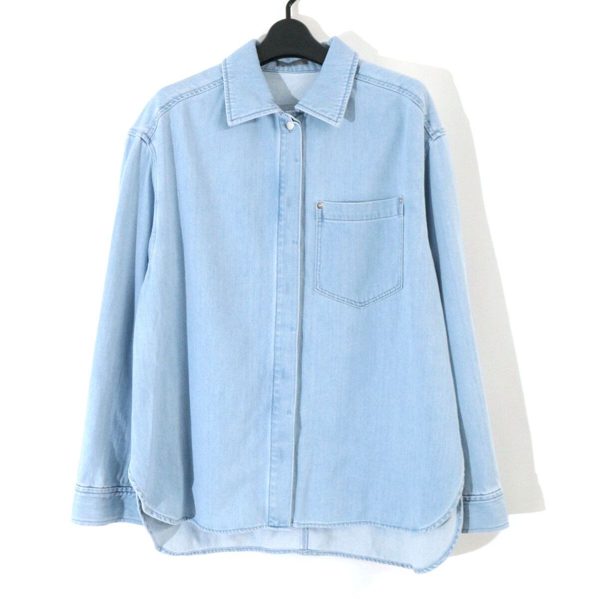 theory luxe セオリーリュクス 26SS Slate Denim Flyn Blouse デニムブラウス / シャツ 38 03-6108240