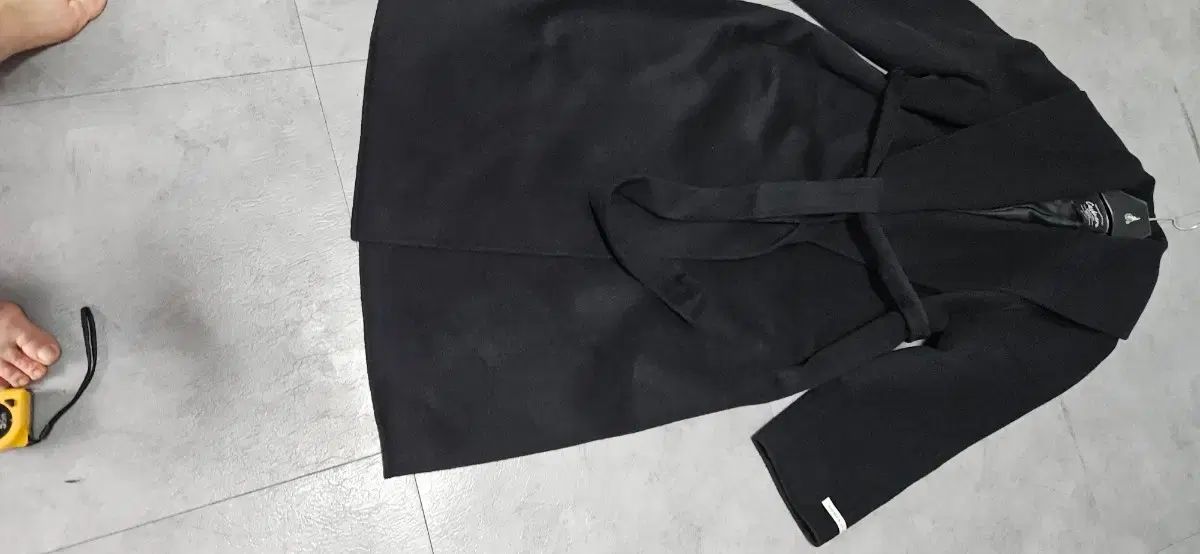 ジゴット ブラック カシミア ロング ベルト付きコート