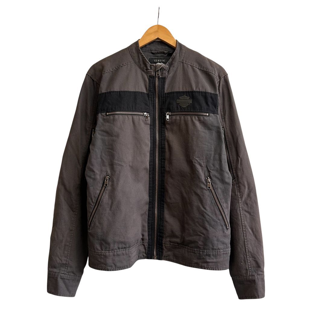 HARLEY-DAVIDSON ハーレーダビッドソン コットンシングルライダースジャケット モーターサイクル SIZE M NO.T832