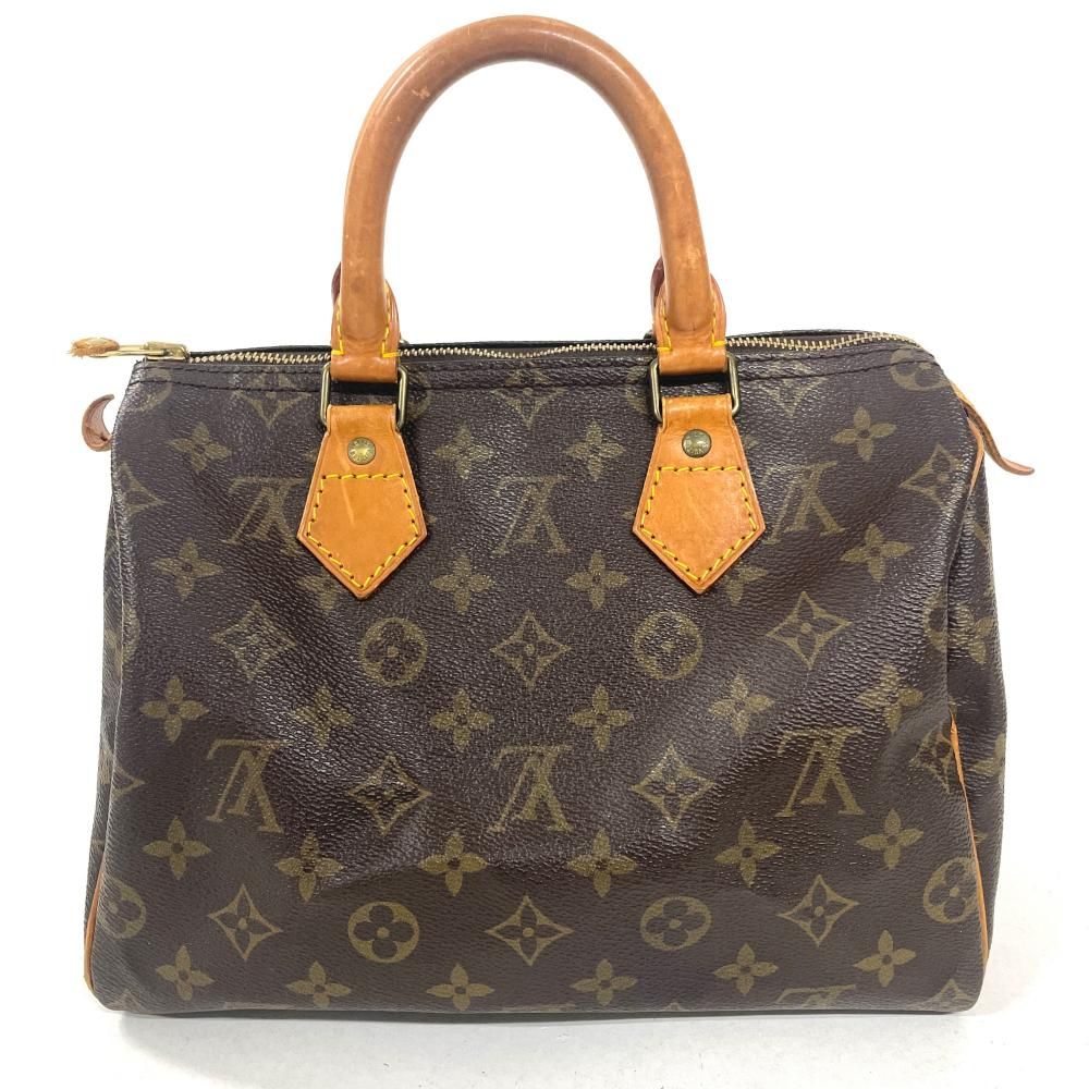 ルイヴィトン LOUIS VUITTON スピーディ 25 ハンドバッグ モノグラム キャンバス M41528 ブラウン ゴールド金具 旧型【中古】