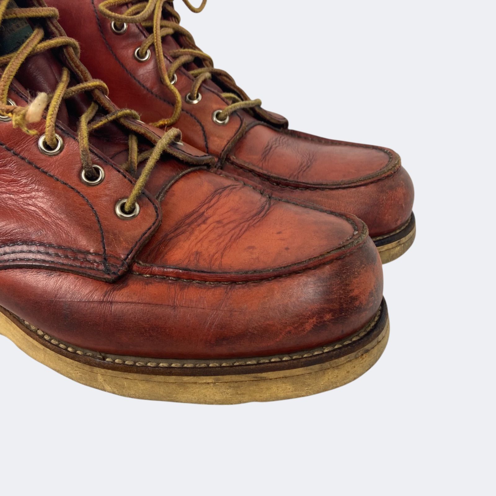 RED WING 半円犬タグ 96年製 9.5E 型番 875（モックトゥ） レッド 