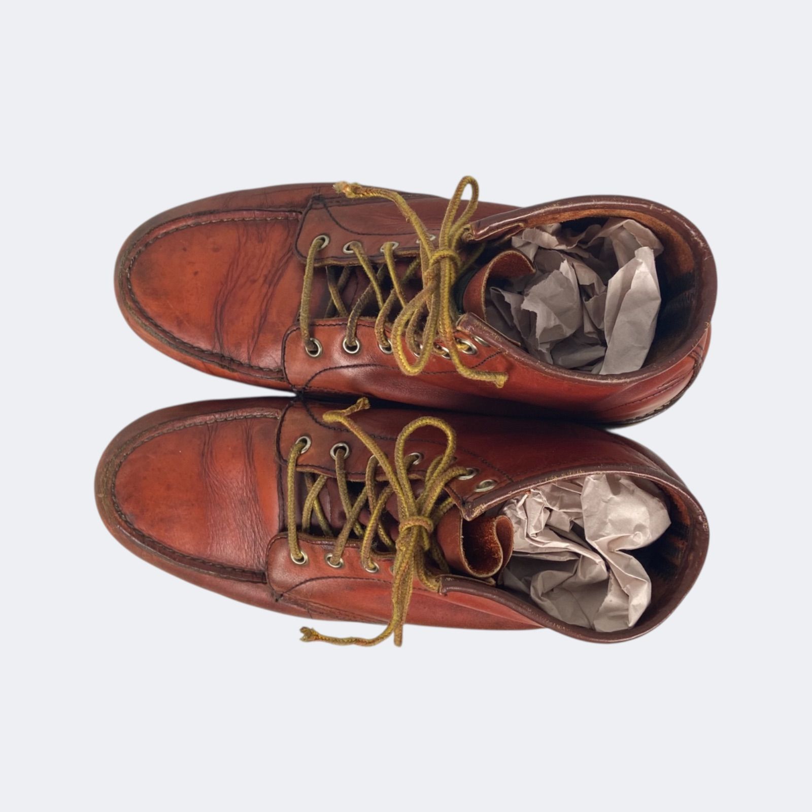 RED WING 半円犬タグ 96年製 9.5E 型番 875（モックトゥ） レッド