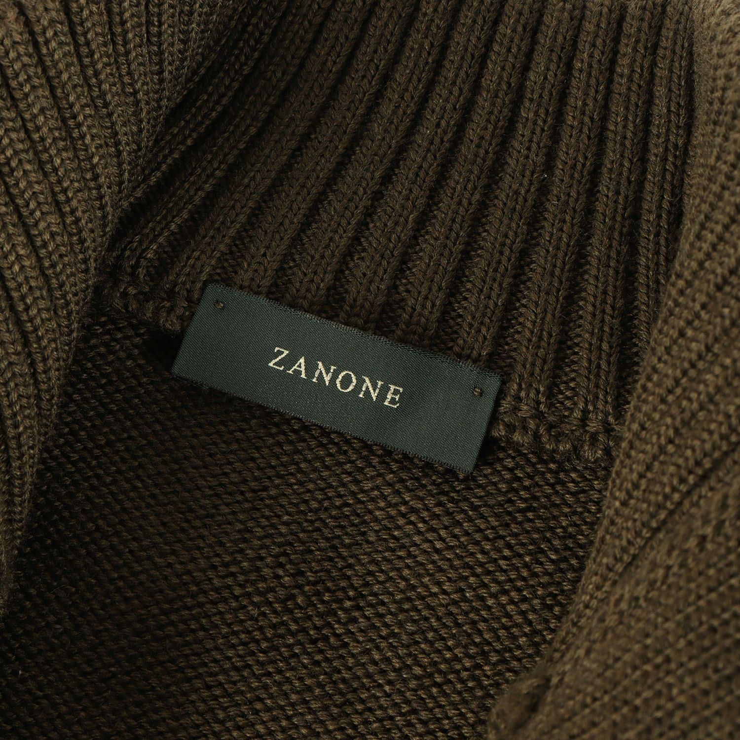 【24AW】ZANONE CHIOTO スタンドカラー カーディガン 新作 46 新品】ZANONE ザノーネ カーディガン カーキ サイズ:46 24AW スタンド