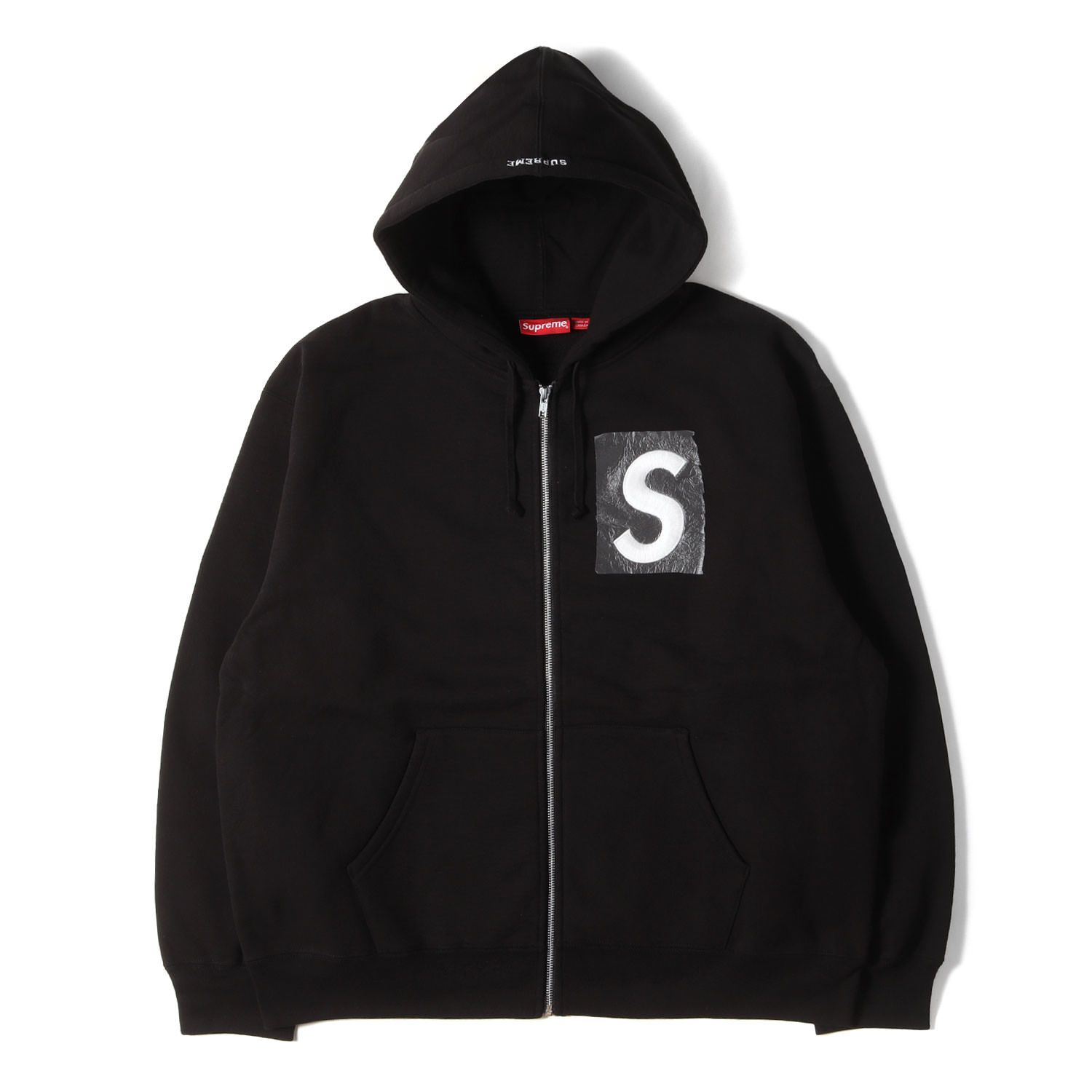 【新品】Supreme シュプリーム パーカー ブラック 黒 サイズ:XL 23AW Sロゴ ジップ スウェット パーカー S Logo Zip Up Hooded Sweatshirt トップス フーディー【メンズ】