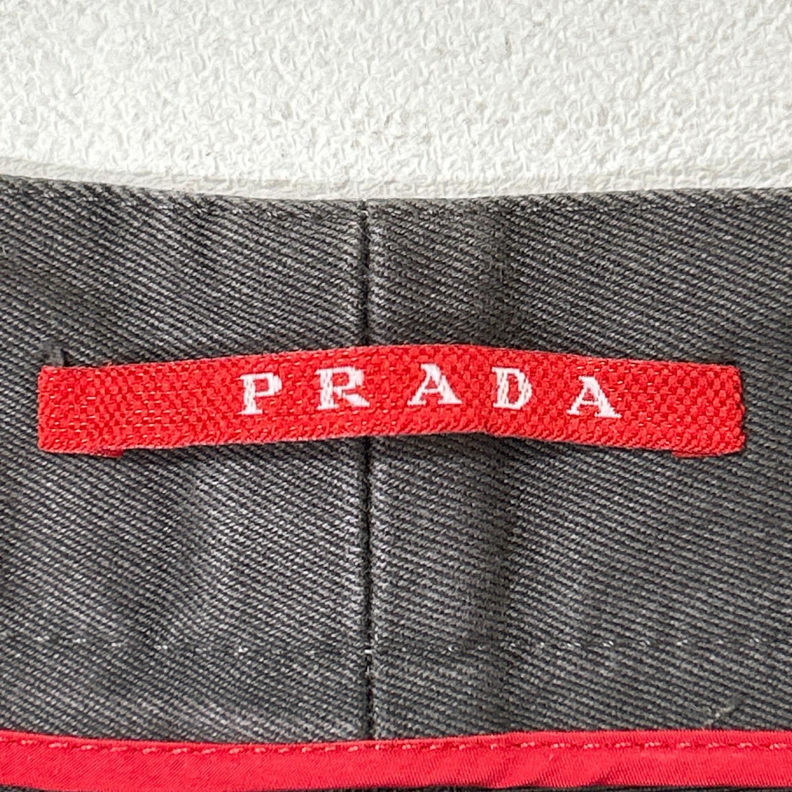 PRADA SPORT プラダスポーツ グレー コットン チノパン ストレートパンツ 48 PRADA SPORT プラダスポーツ グレー コットン チノパン ストレートパンツ 48