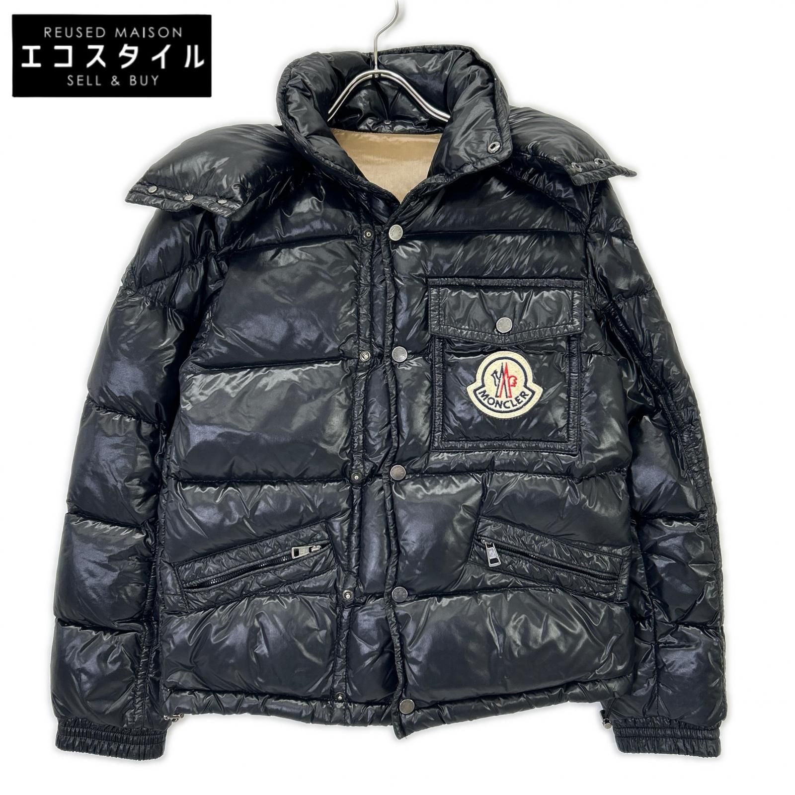 MONCLER　モンクレール　K2 ブラック フロントロゴ ダウンジャケット　　0