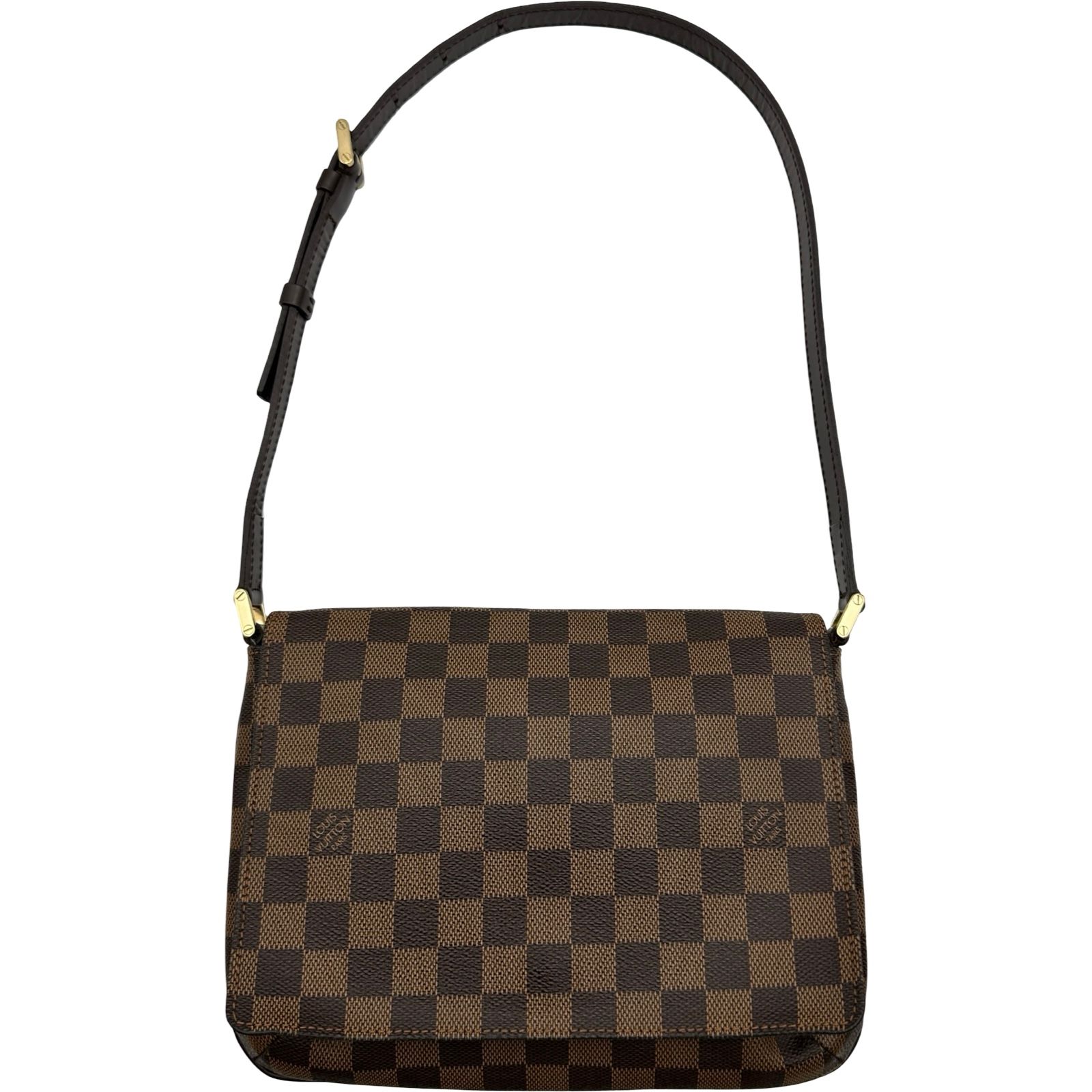 ルイ・ヴィトン LOUIS VUITTON ミュゼット・タンゴ ショート N51255 ブラウン ダミエ・エベヌ レディース ショルダーバッグ