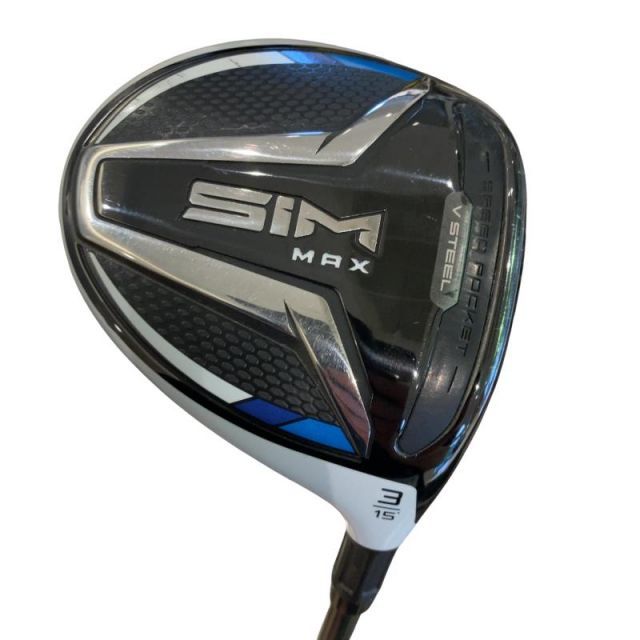 【中古】 テーラーメイド SIM MAX 3W フェアウェイウッド FW TENSEI BLUE TM50(FW) (フレックスSR) メンズ 男性用 右利き 右用 Cランク ゴルフクラブ