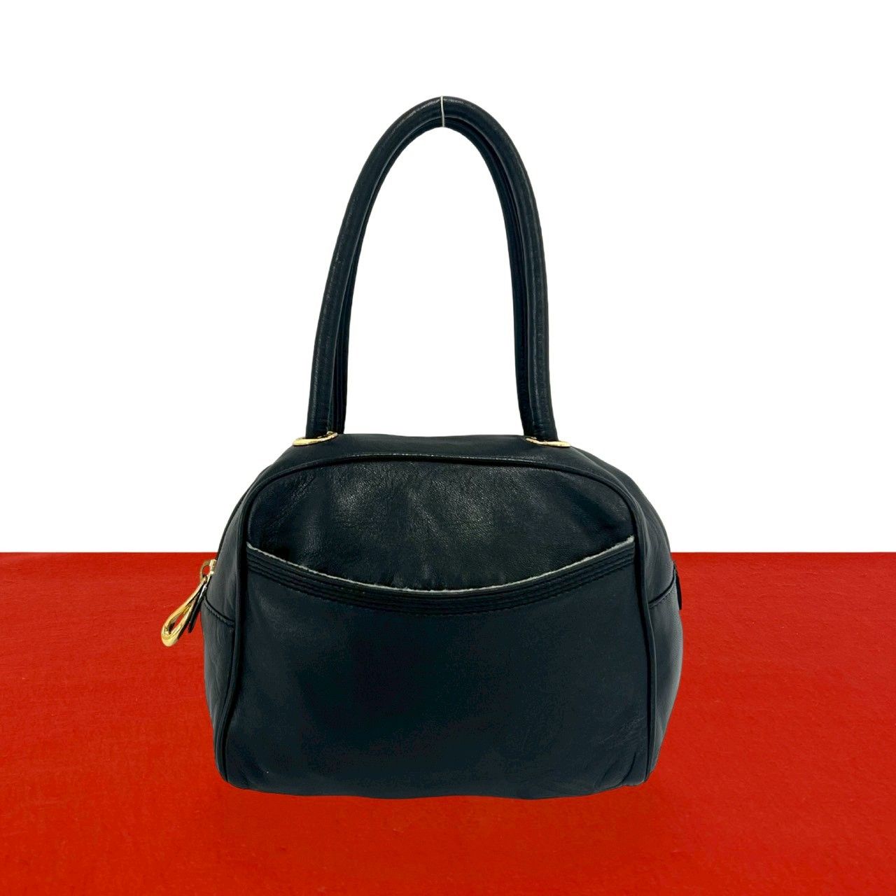 極 美品 希少品 LOEWE ロエベ アナグラム ロゴ 金具 ナッパレザー 本革