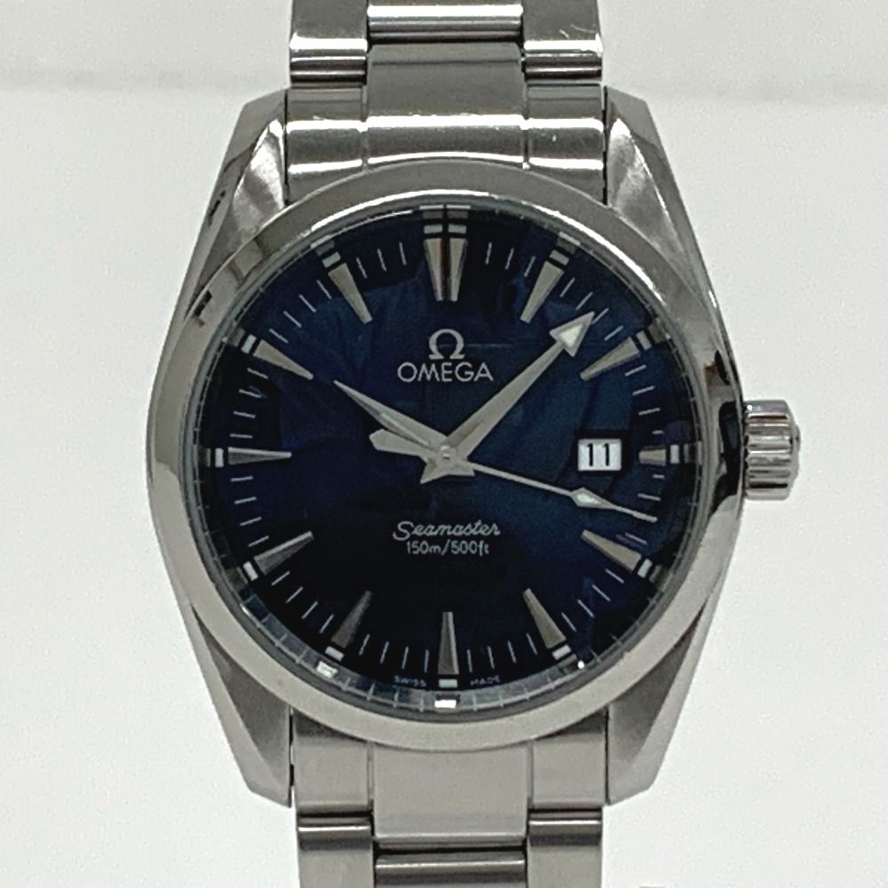 IT93491 オメガ 腕時計 シーマスター アクアテラ 2518.80 クオーツ ブルー文字盤 メンズ OMEGA 中古