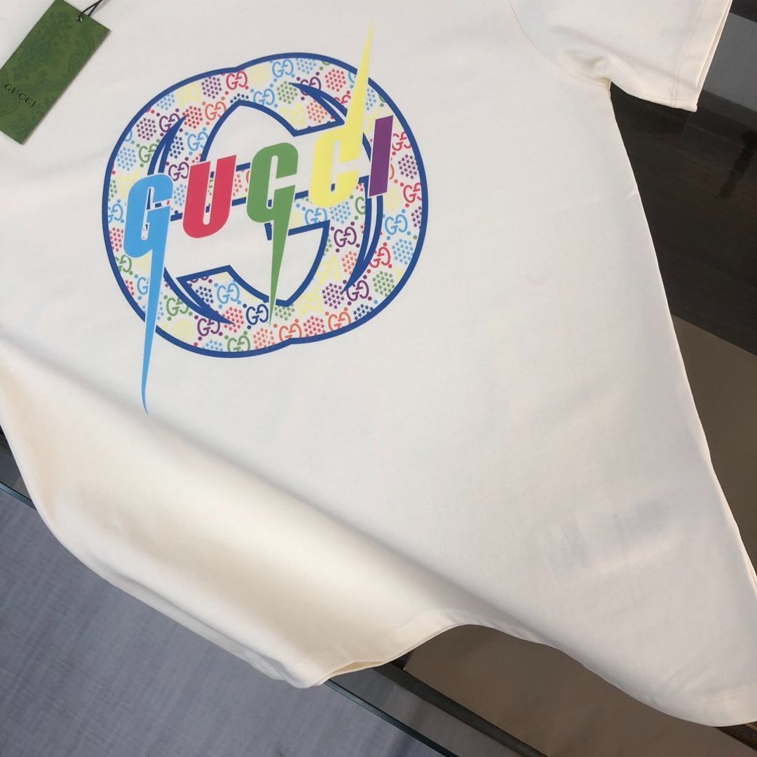 【本日限定特価】GUCCI 春夏 カラーロゴプリントTシャツ [本日特価|新品未使用品]-MM輸入