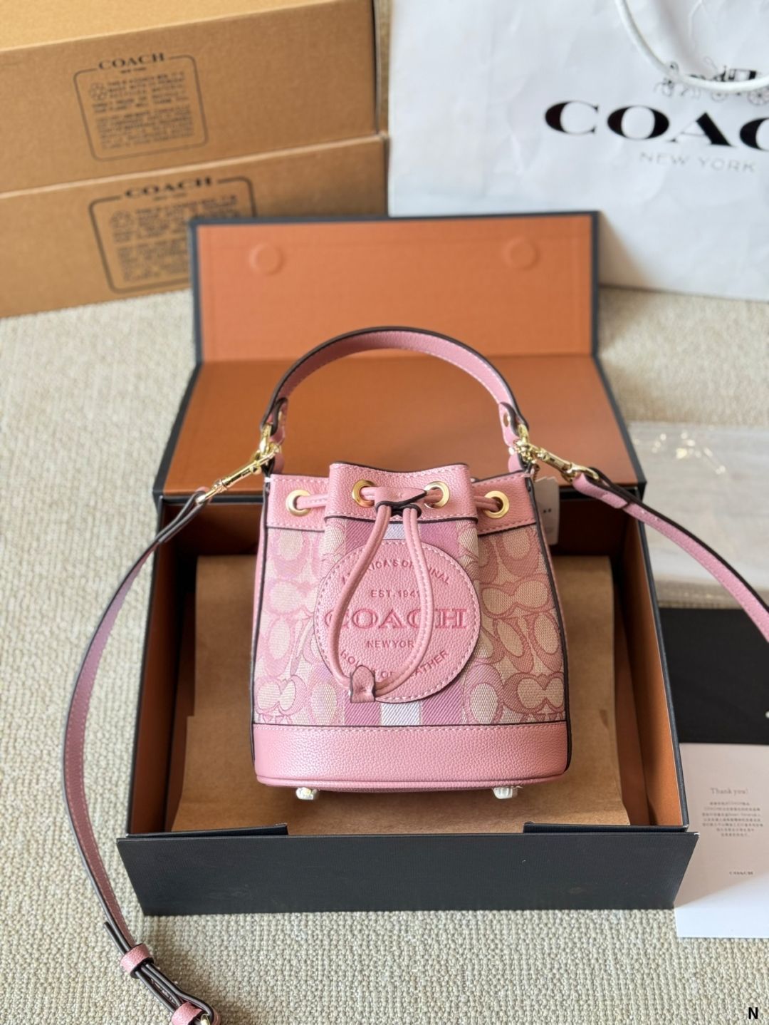 【今日特価】COACH Dempsey 14 ミニバケットバッグ-WTO輸入1