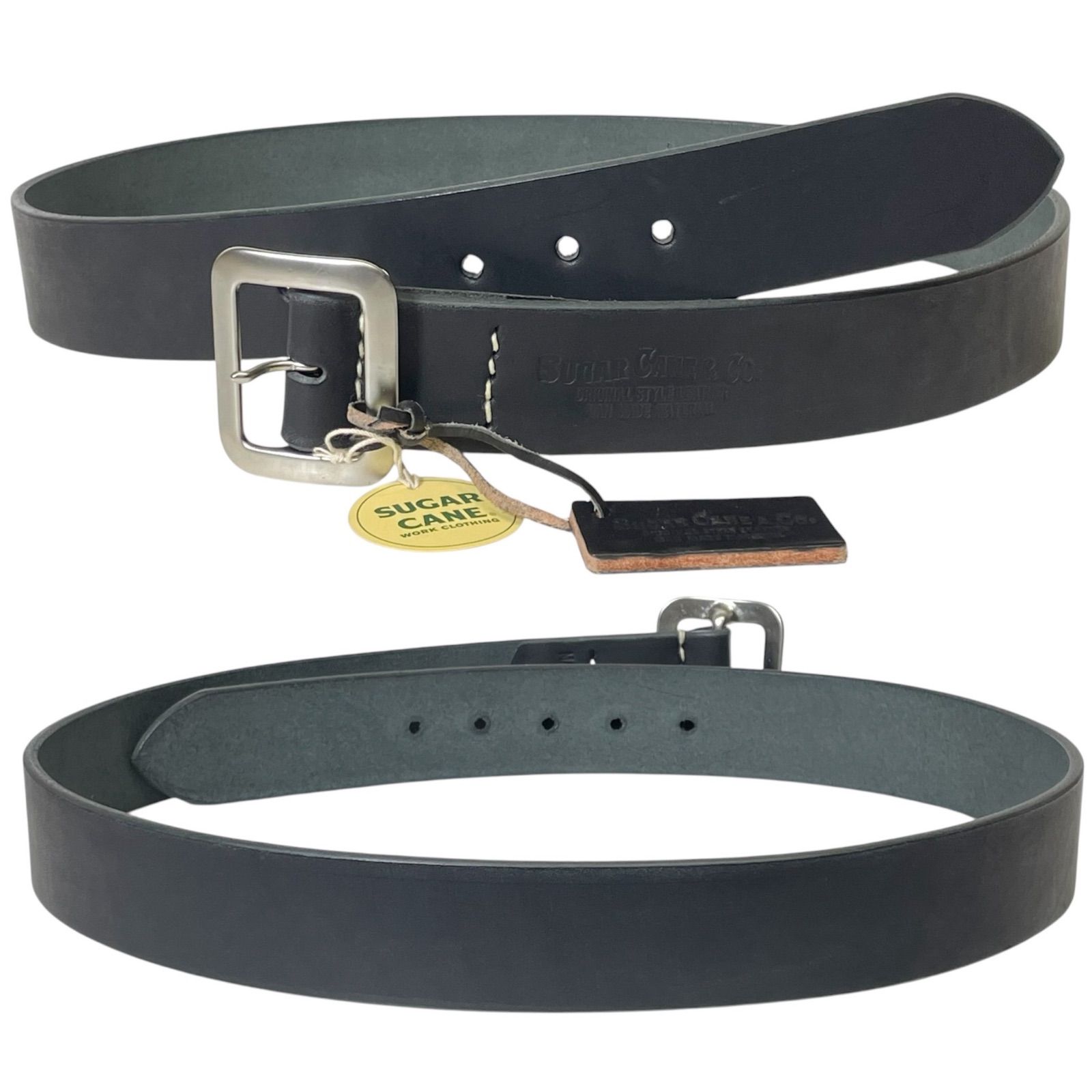 未使用品 黒 サイズ38 SUGAR CANE SCO-2320 GARRISON BELT シュガーケーン ギャリソンベルト 北米産カウハイド