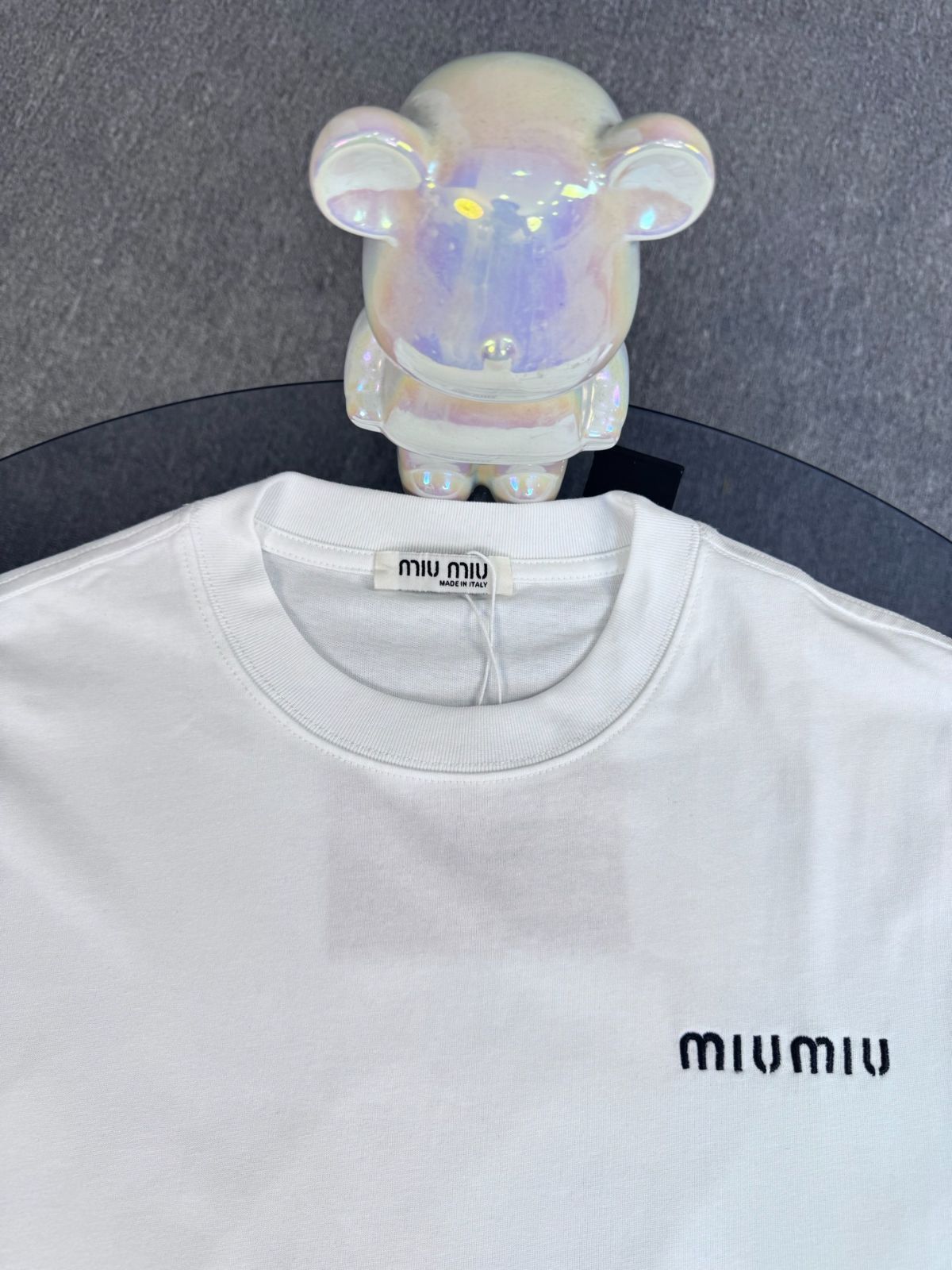 【今日特価】Miu Miu 2025SS Unisex Short Sleeve T-shirt