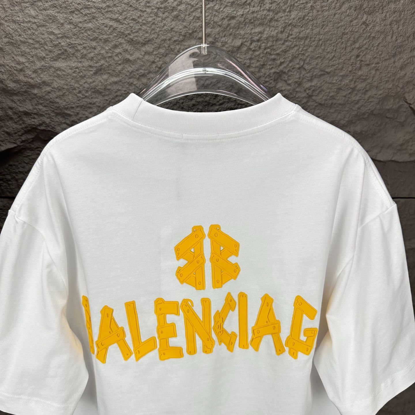 【今日特価】Balenciaga 2025 シリコーン立体文字 カップル T