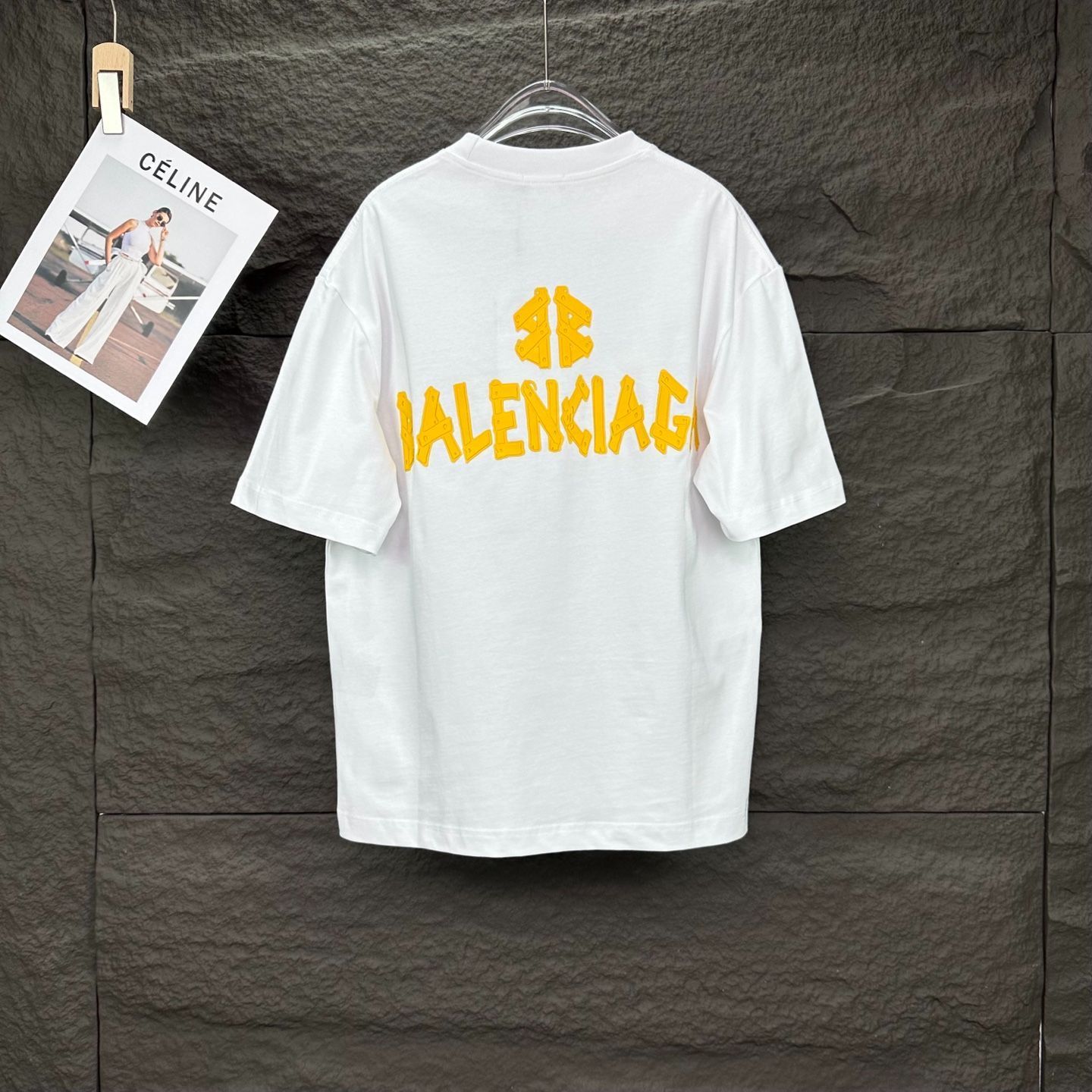 【今日特価】Balenciaga 2025 シリコーン立体文字 カップル T