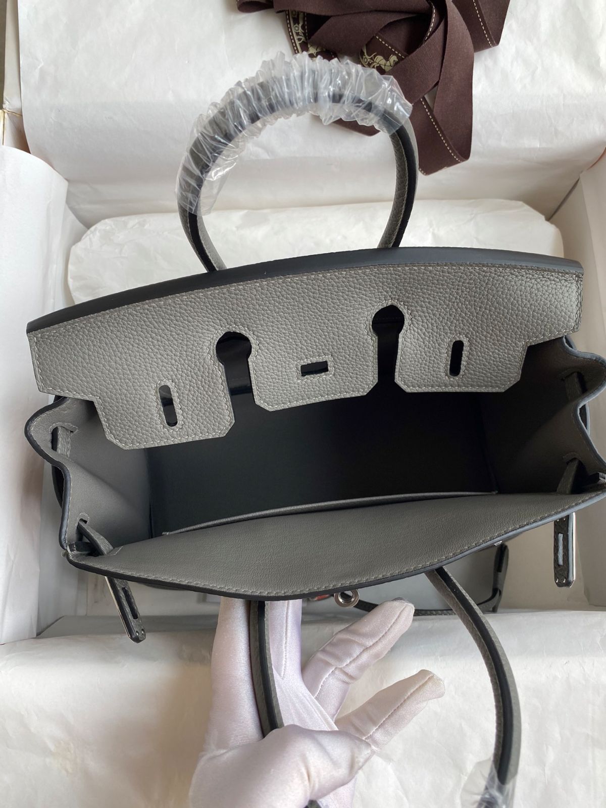 エルメス birkin Cumulus グレー シルバー バックル レディース ハンドバッグ｜本日限定特価｜新品未使用