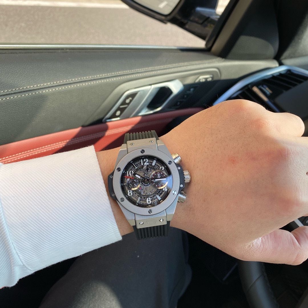 ヒューブロ Hublot? メンズ多機能機械式腕時計 - フルオートマチックムーブメント、316ステンレスケース、天然ゴムバンド｜本日限定特価｜新品未使用