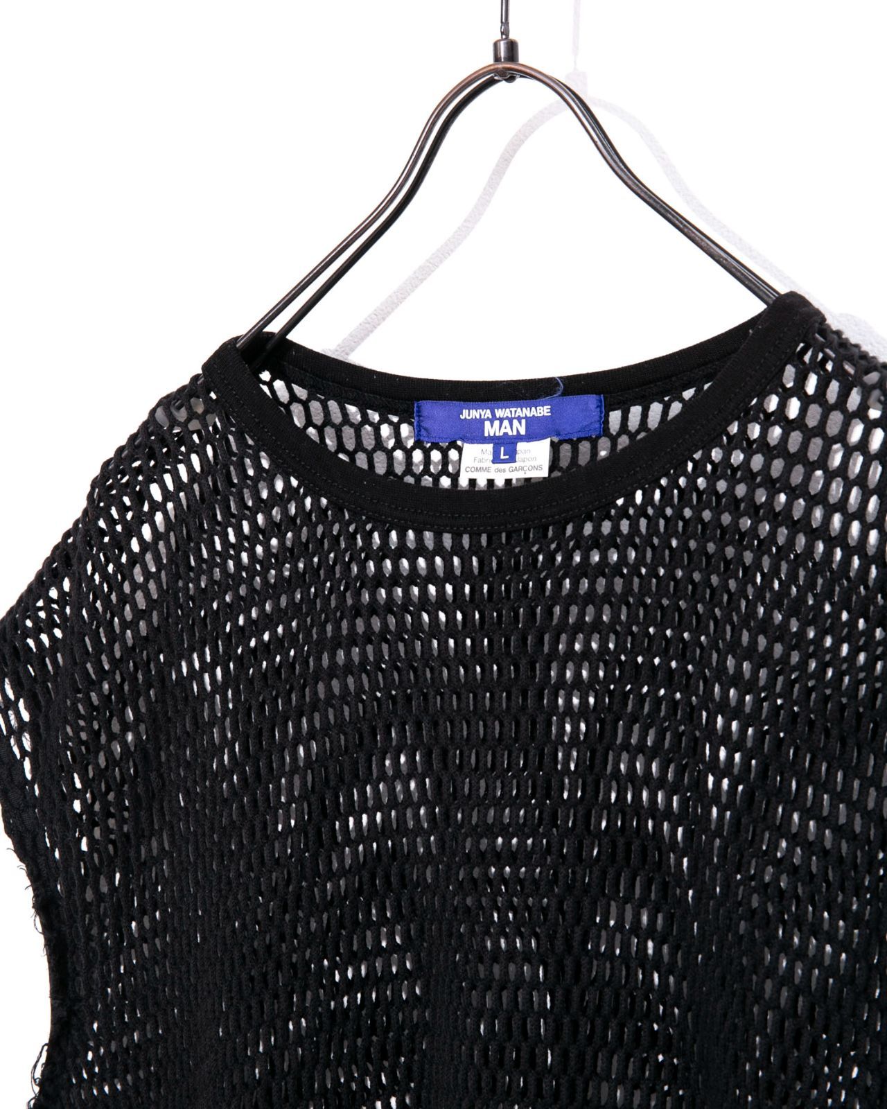 JUNYA WATANABE メッシュ ニットベスト ブラック S JUNYA WATANABE MAN ジュンヤワタナベ マン メッシュベスト WM