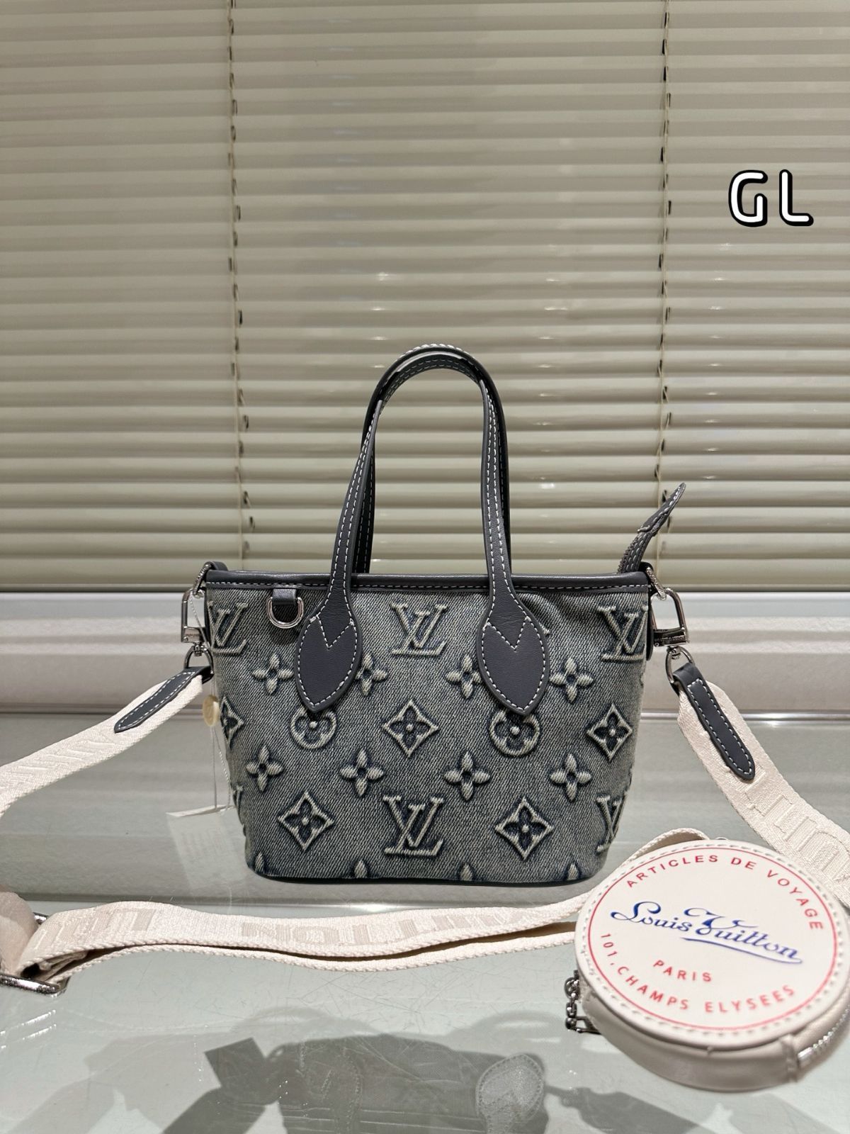 【今日特価】LV Denim Vintage Market Tote ルイ・ヴィトン デニム ヴィンテージ マーケットトート-WTO輸入2