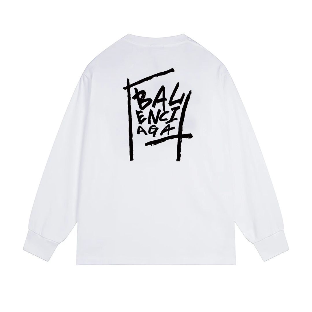 【本日限定特価】Balenciaga グラフィティプリント ロングスリーブTシャツ [本日特価|新品未使用品]