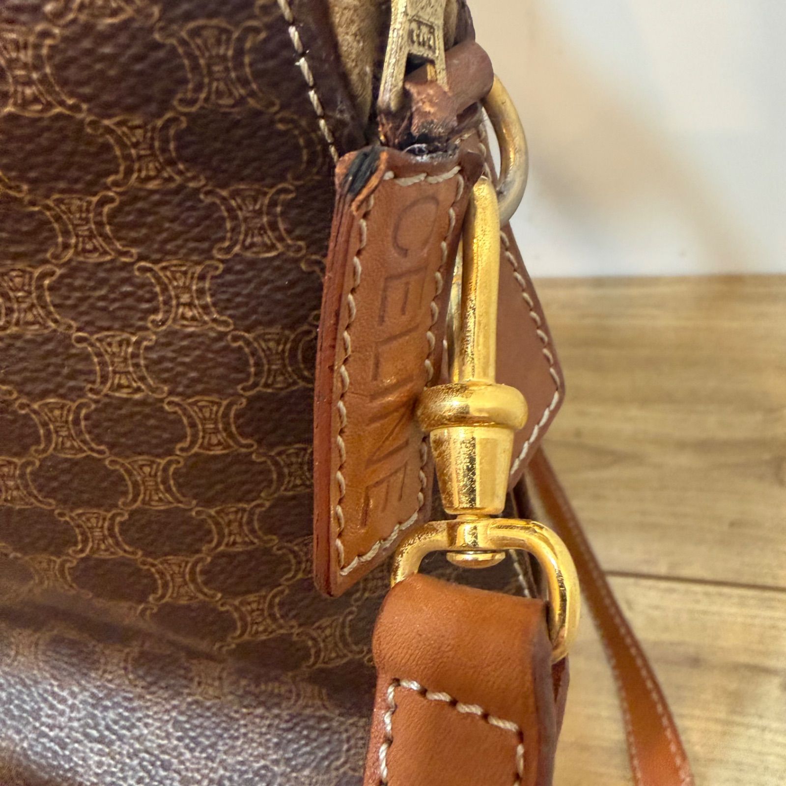 CELINE セリーヌ マカダム 2way ハンドバッグ ショルダーバッグ ドーム 
