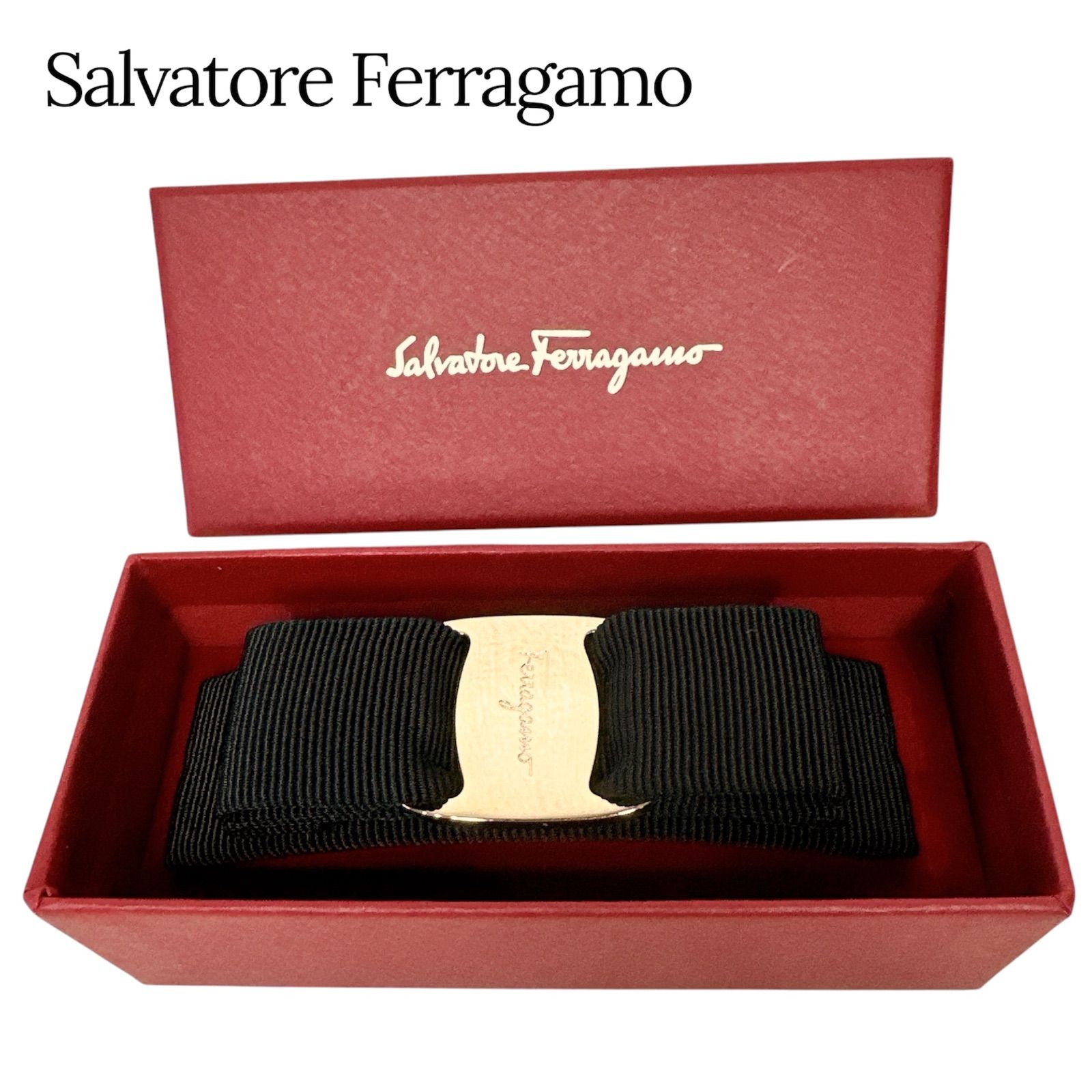極美品 Salvatore Ferragamo サルバトーレ フェラガモ ヴァラ バレッタ