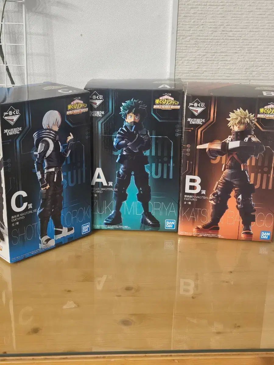 僕のヒーローアカデミア 一番くじ WORLD HEROES' MISSION フィギュア A B C賞 セット