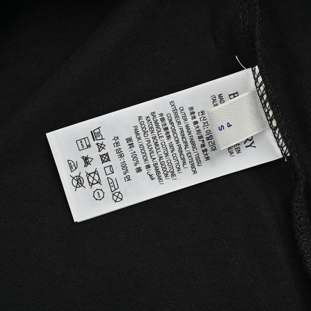 【今日特価】Burberry 24ss フロッキングライディングホースプリント T シャツ