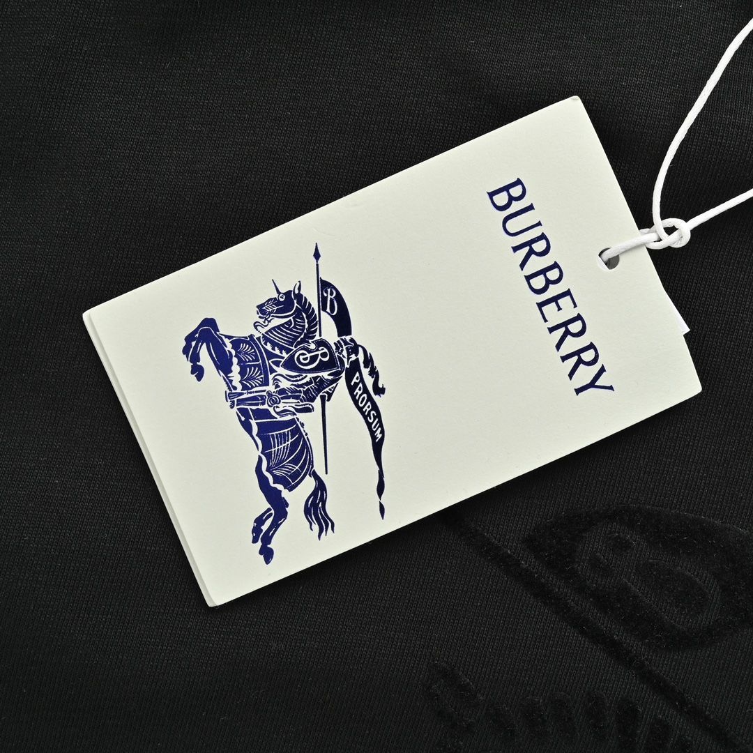 【今日特価】Burberry 24ss フロッキングライディングホースプリント T シャツ