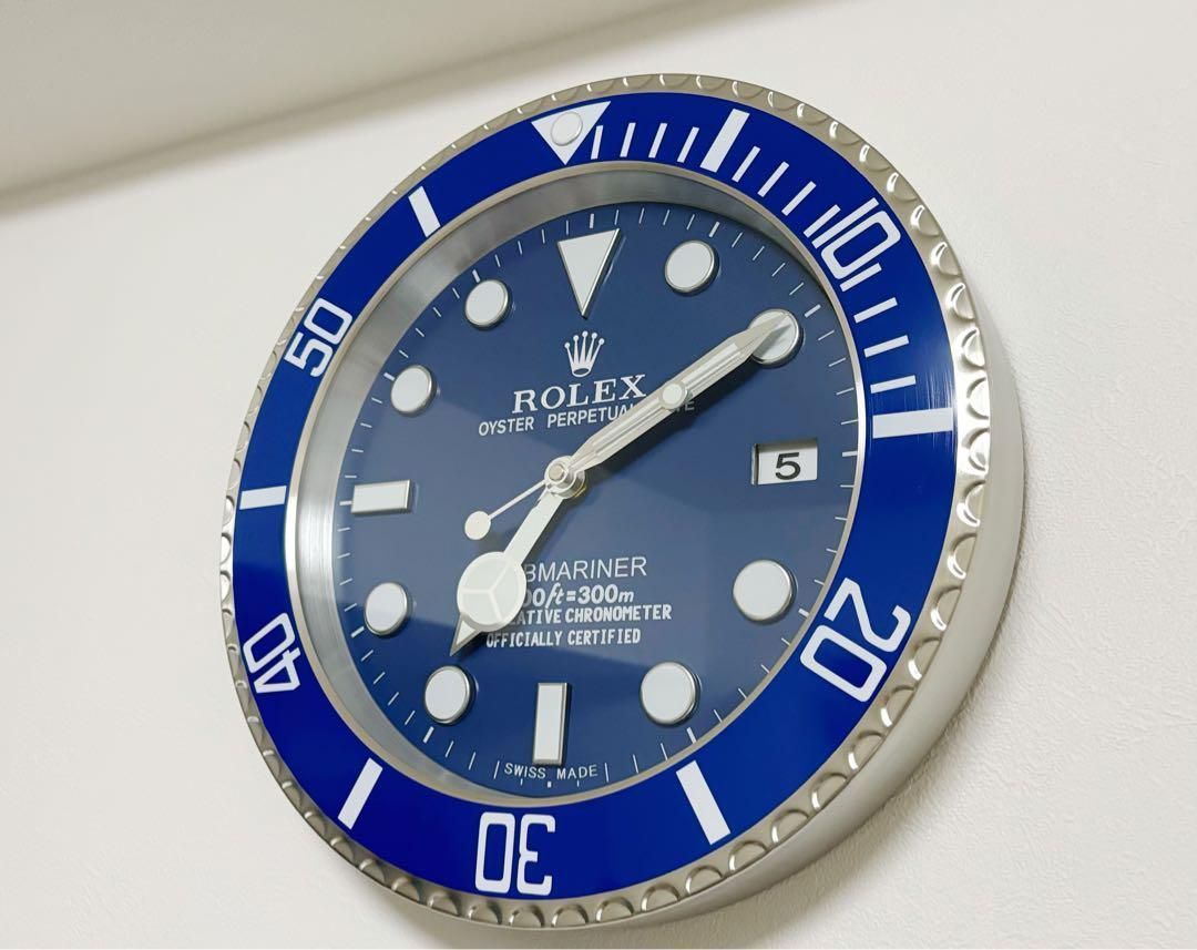 新品　ロレックス　サブマリーナ　青　掛け時計 置き時計-WTO輸入1