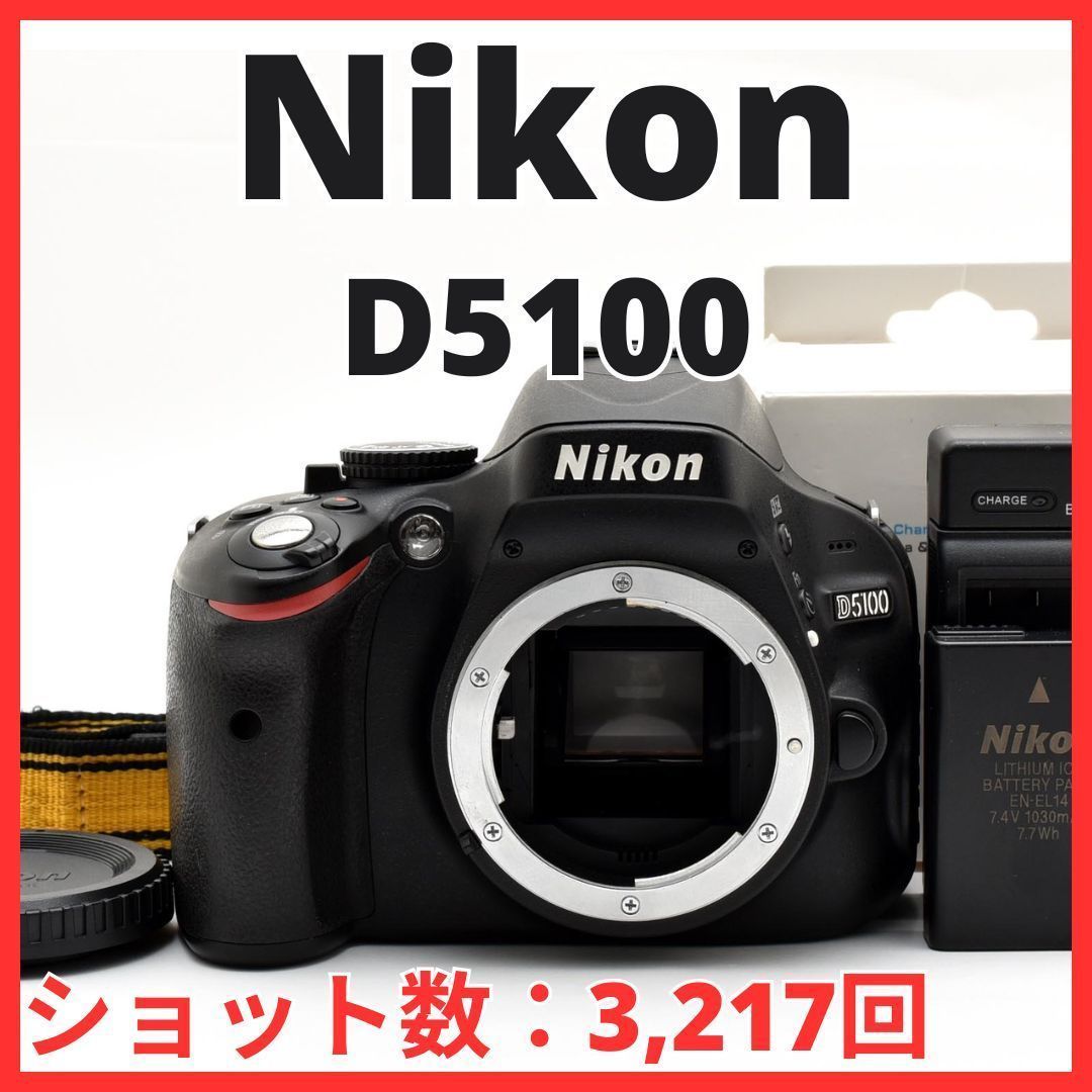 F23[8010]3 ニコン Nikon D5100 ボディ 【ショット数 3，217回】