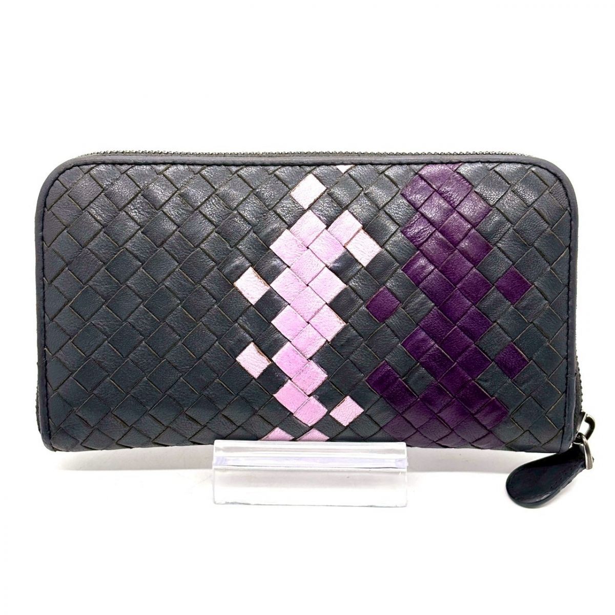 色を編んで愉しむ】 BOTTEGA VENETA 長財布 イントレチャート レザー