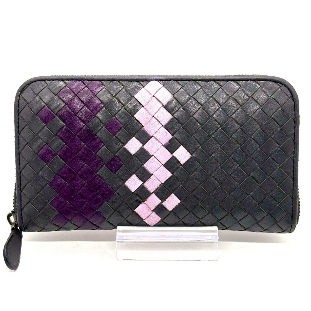 色を編んで愉しむ】 BOTTEGA VENETA 長財布 イントレチャート レザー