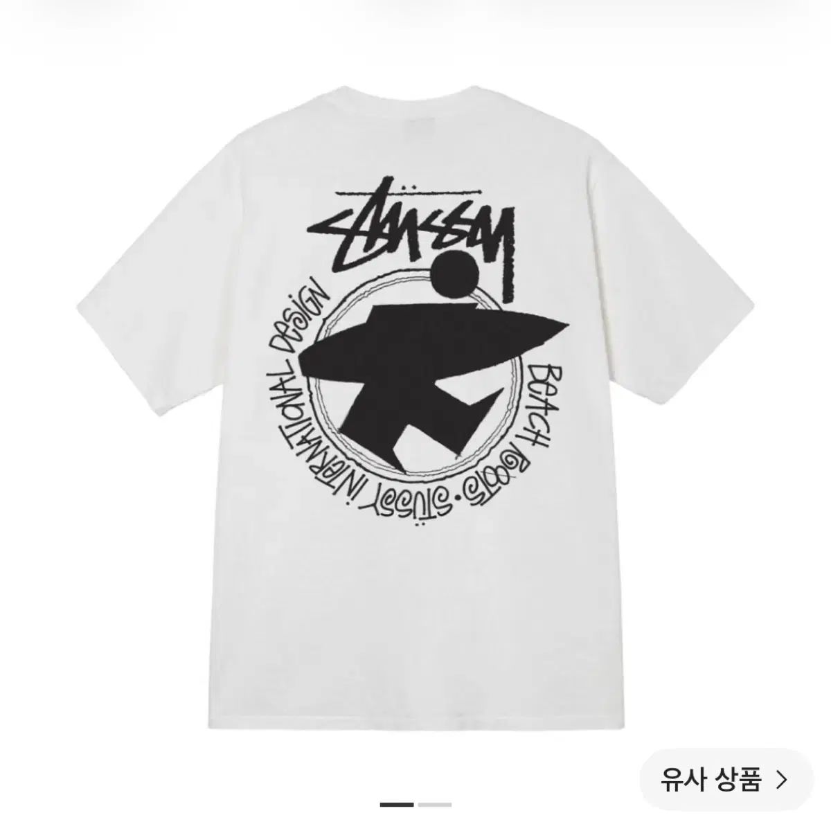 STUSSY ビーチ ルート Tシャツ ナチュラル
