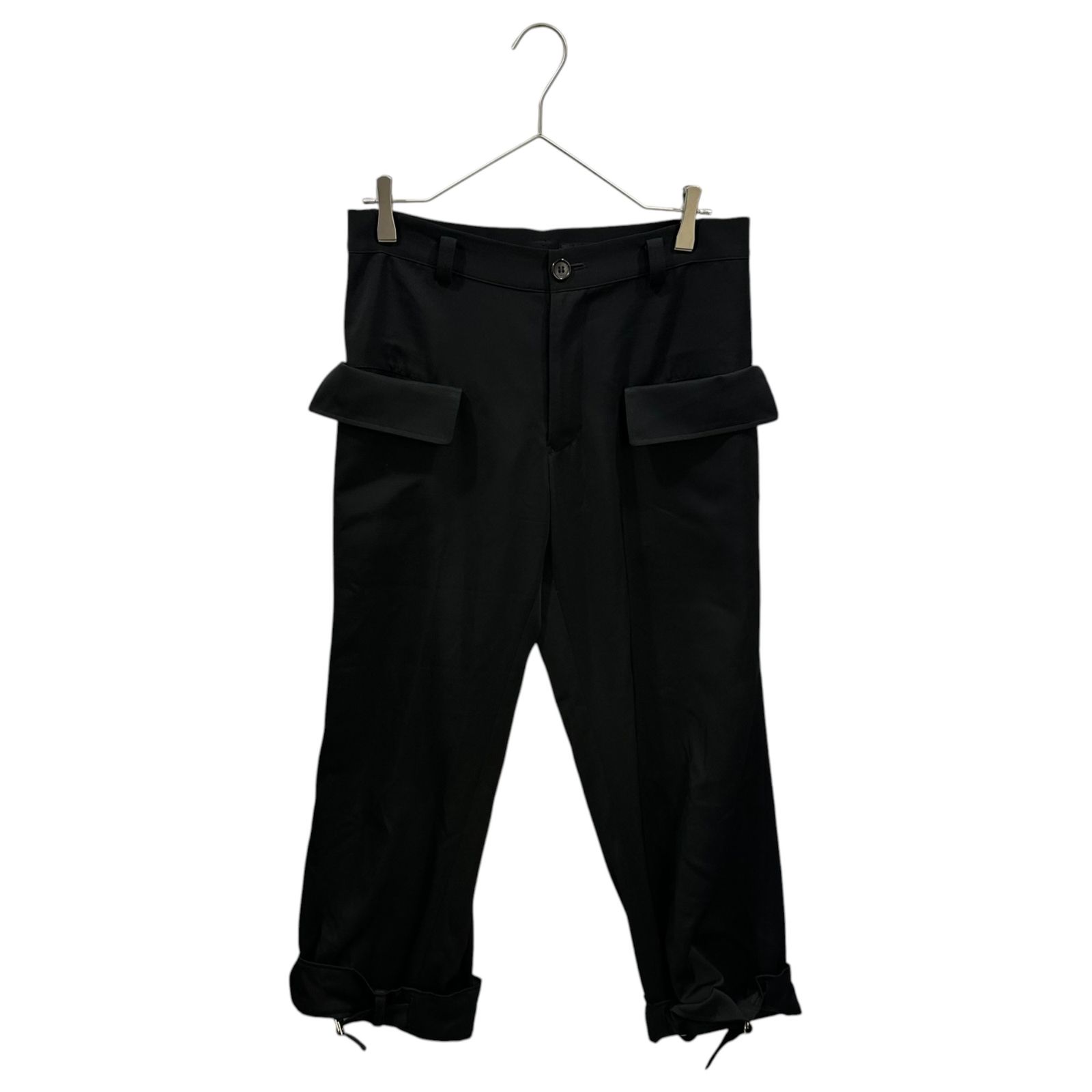 YOHJI YAMAMOTO+NOIR(ヨウジヤマモトプリュスノアール) Wool Gabardine Parachute Pants ウール ギャバジン パラシュート パンツ NU-P03-100 3(L程度) ブラック