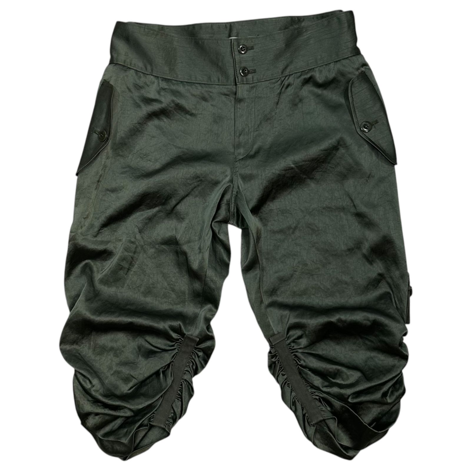 ISSEY MIYAKE(イッセイミヤケ) 2006SS Triacetate Parachute Cropped Pants トリアセテート パラシュート クロップド パンツ IM61FF022 2(M) カーキ