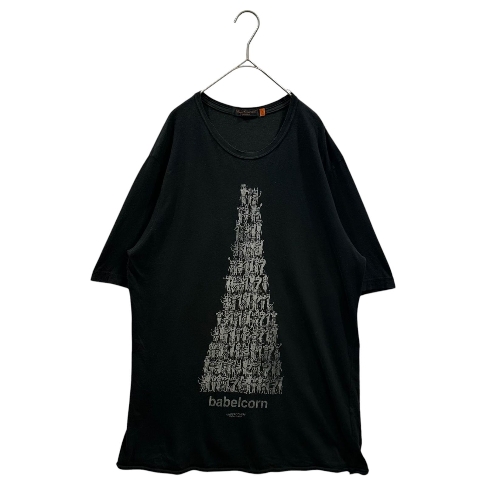 UNDERCOVERISM(アンダーカバイズム) 2005AW Arts＆Crafts期 babelcorn Print T-Shirt アーツ＆クラフツ バベルコーン プリント Tシャツ 3(L程度) ブラック×ホワイト アーカイブ 稀少品